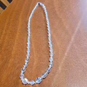 Vintage And Beautiful Clear Crystal Bead Necklace - Women Jewelry